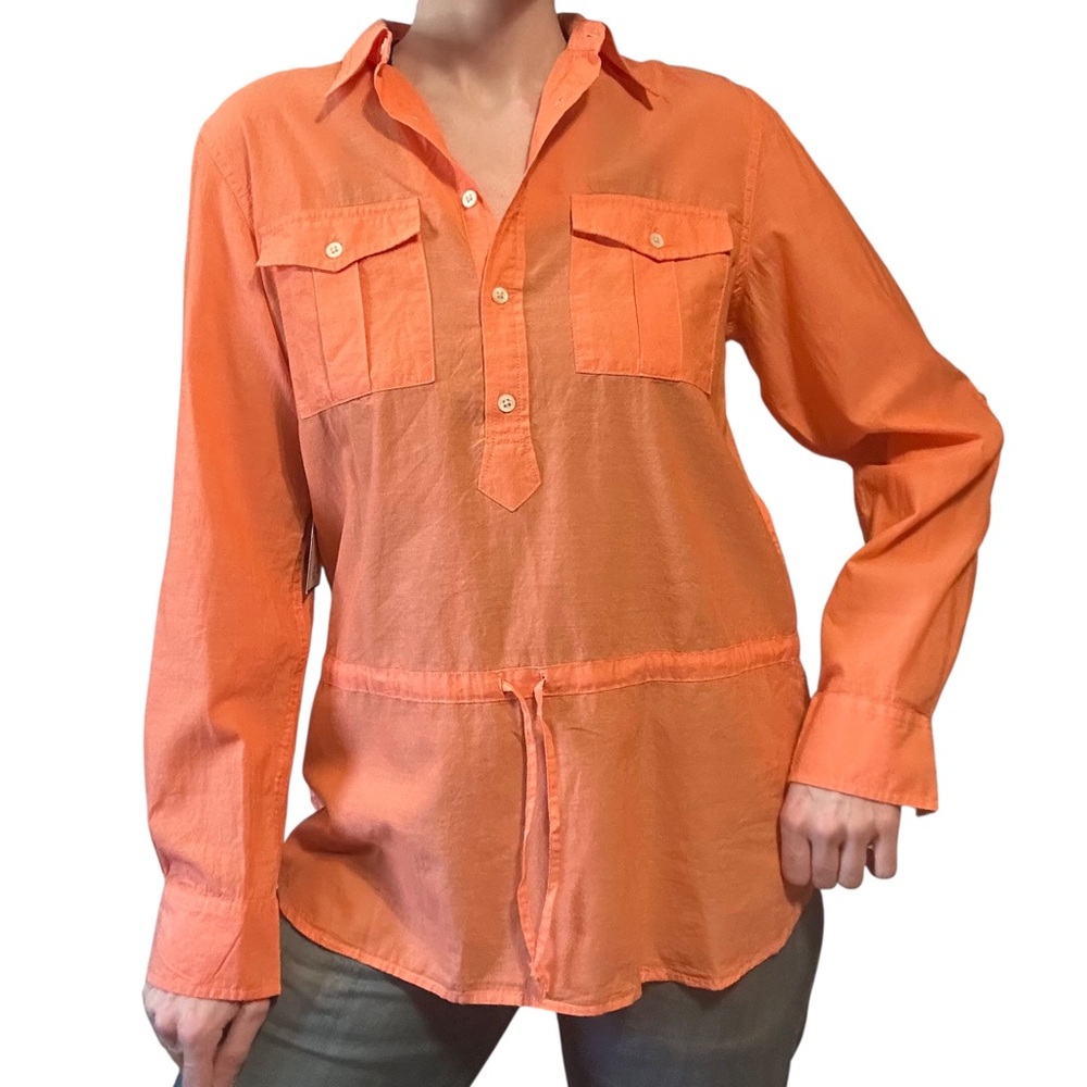Ralph Lauren Jeans NWT women's orange shirt summer blouse top